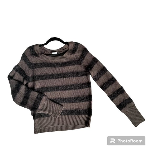 ALLEN B. Fuzzy Striped Sweater sz. small - Picture 1 of 3
